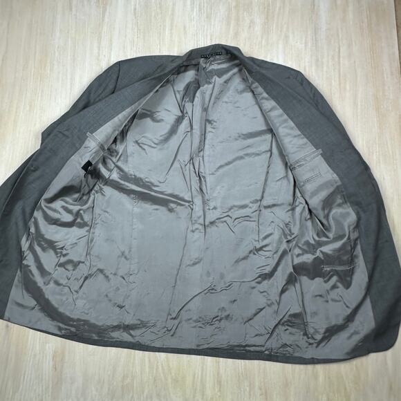 Hugo Boss Gray Wool Three Button Classic Business Work Men's Blazer Jacket 44L - Picture 11 of 16